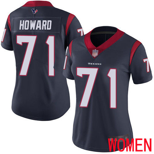 Houston Texans Limited Navy Blue Women Tytus Howard Home Jersey NFL Football 71 Vapor Untouchable